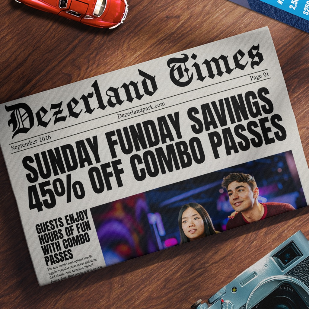 Sunday Funday Savings - save 45% on Combo Passes