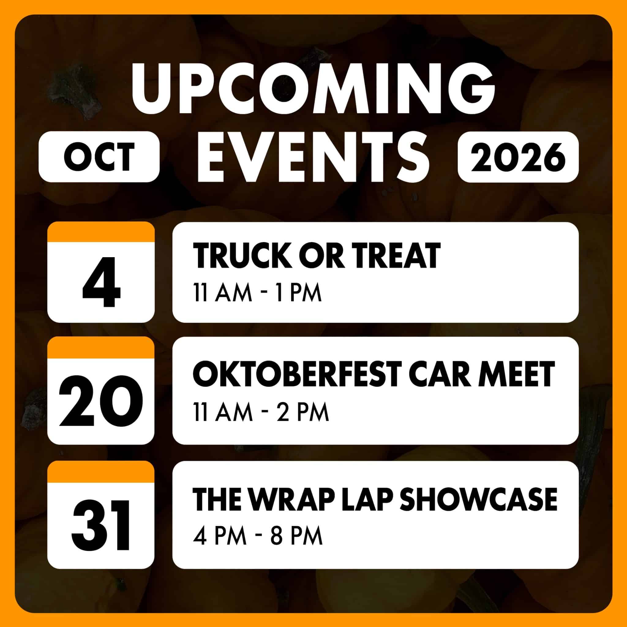 October Car Events